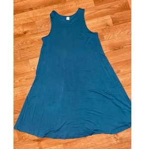 Old Navy turquoise sleeveless t-shirt dress